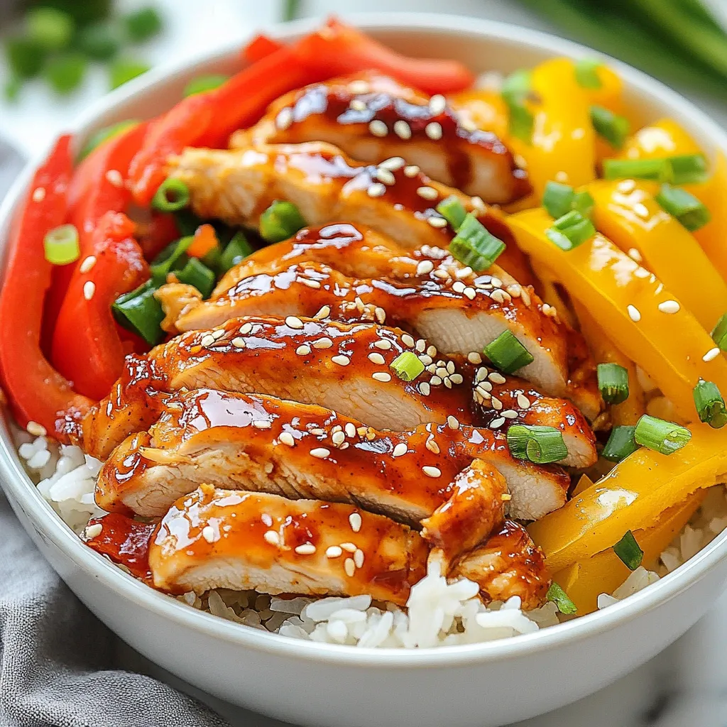 Honey BBQ Chicken Rice Bowl Flavorful and Filling Delight