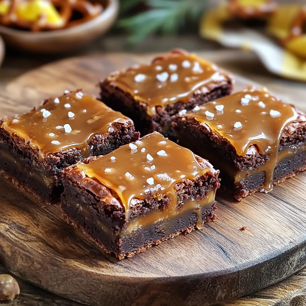 Salted Caramel Pretzel Brownie Bars Irresistible Treat