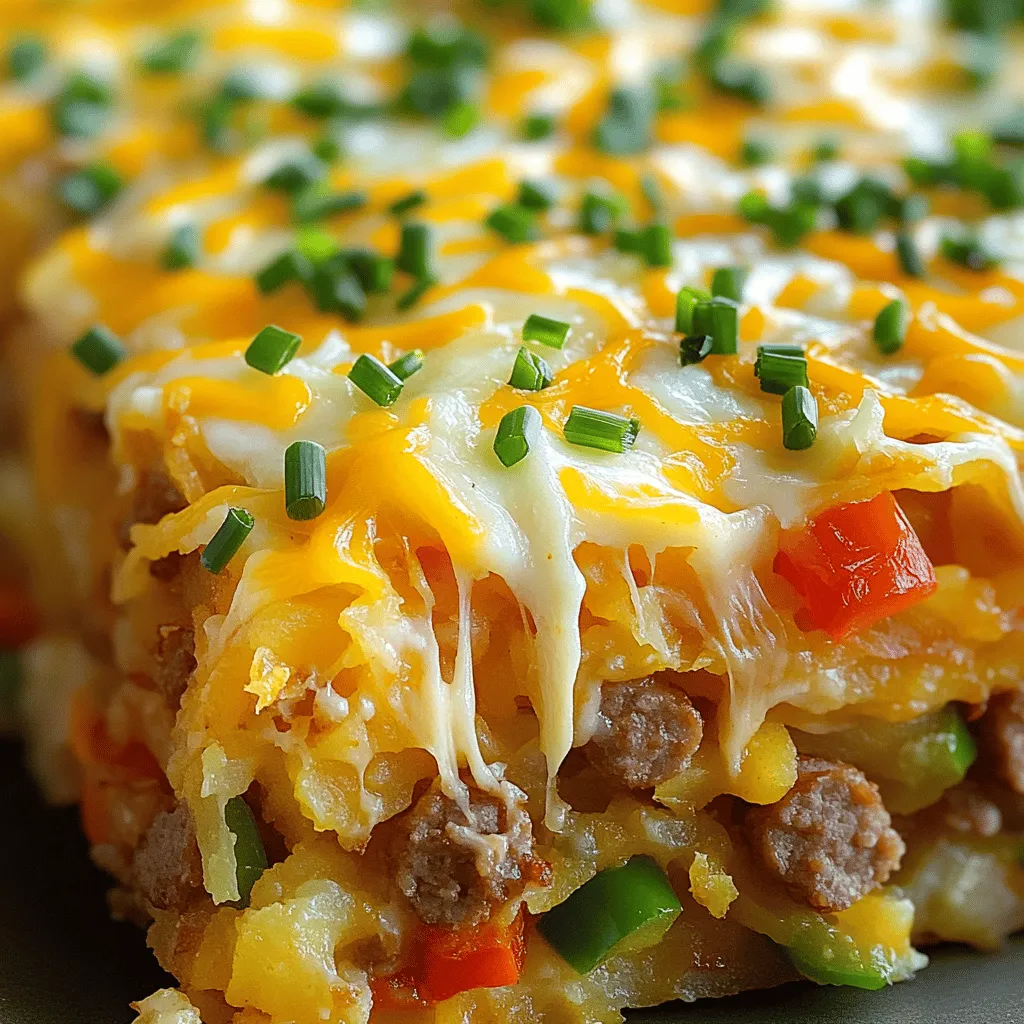Sausage Hashbrown Breakfast Casserole Delightful Dish