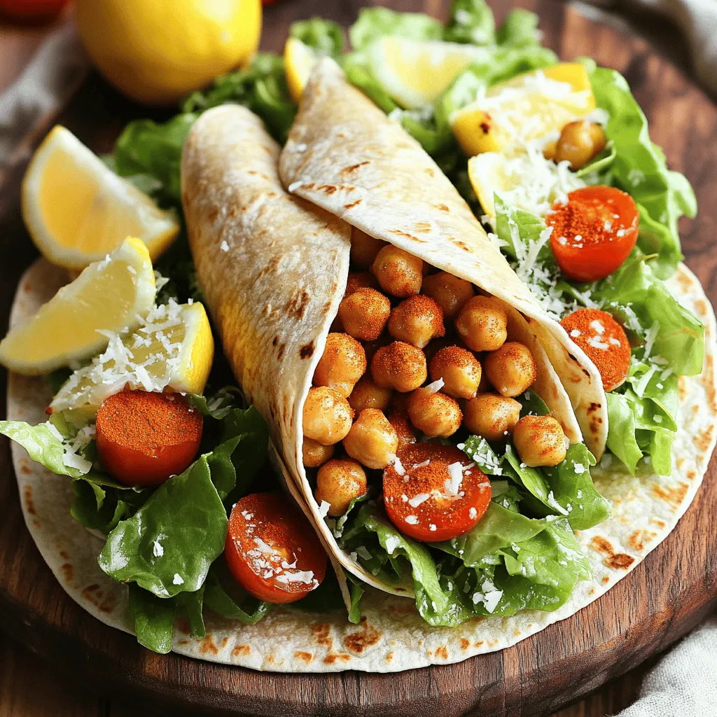 Crispy Chickpea Caesar Salad Wraps Fresh and Tasty Meal