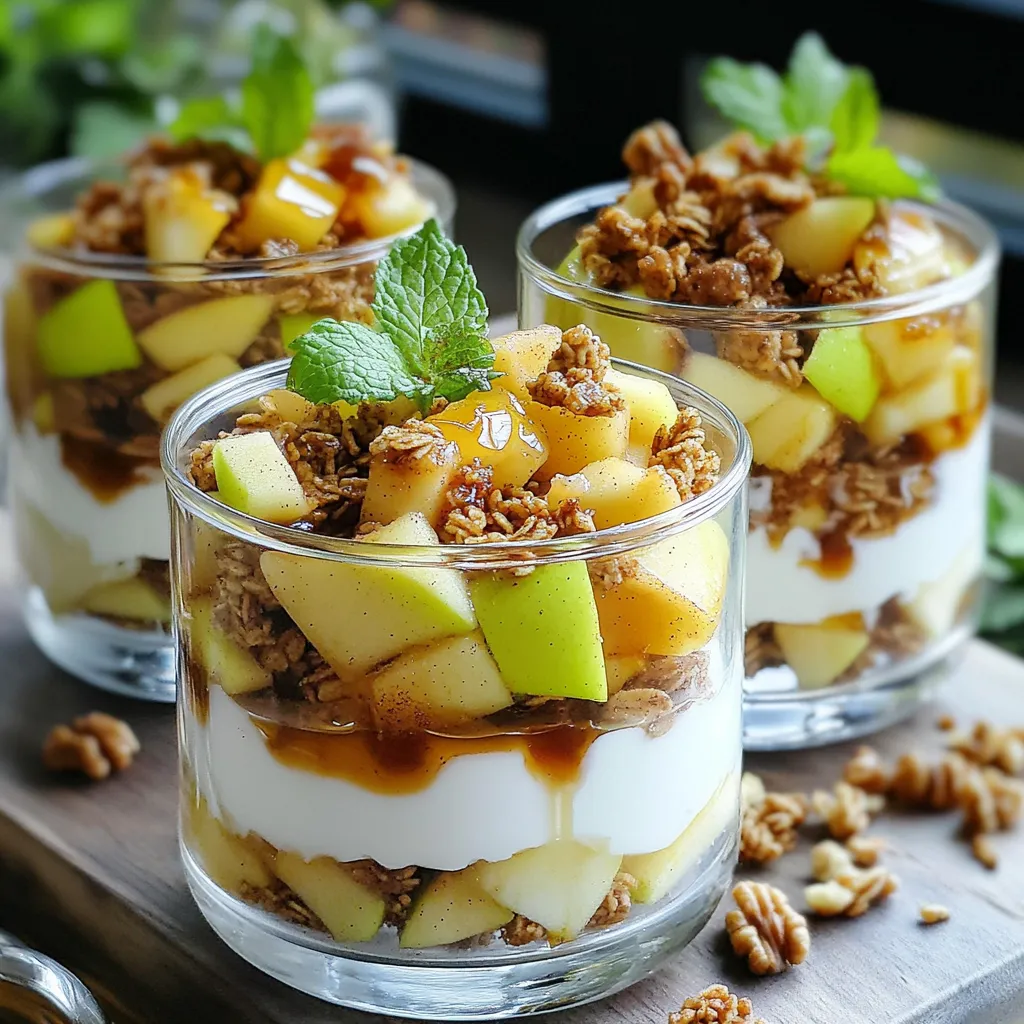 Apple Crisp Greek Yogurt Parfaits Delightful Treat