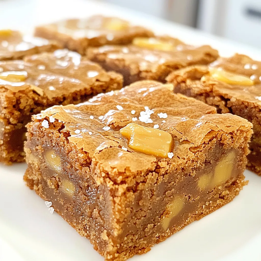 Brown Butter Salted Toffee Blondies Irresistible Treat