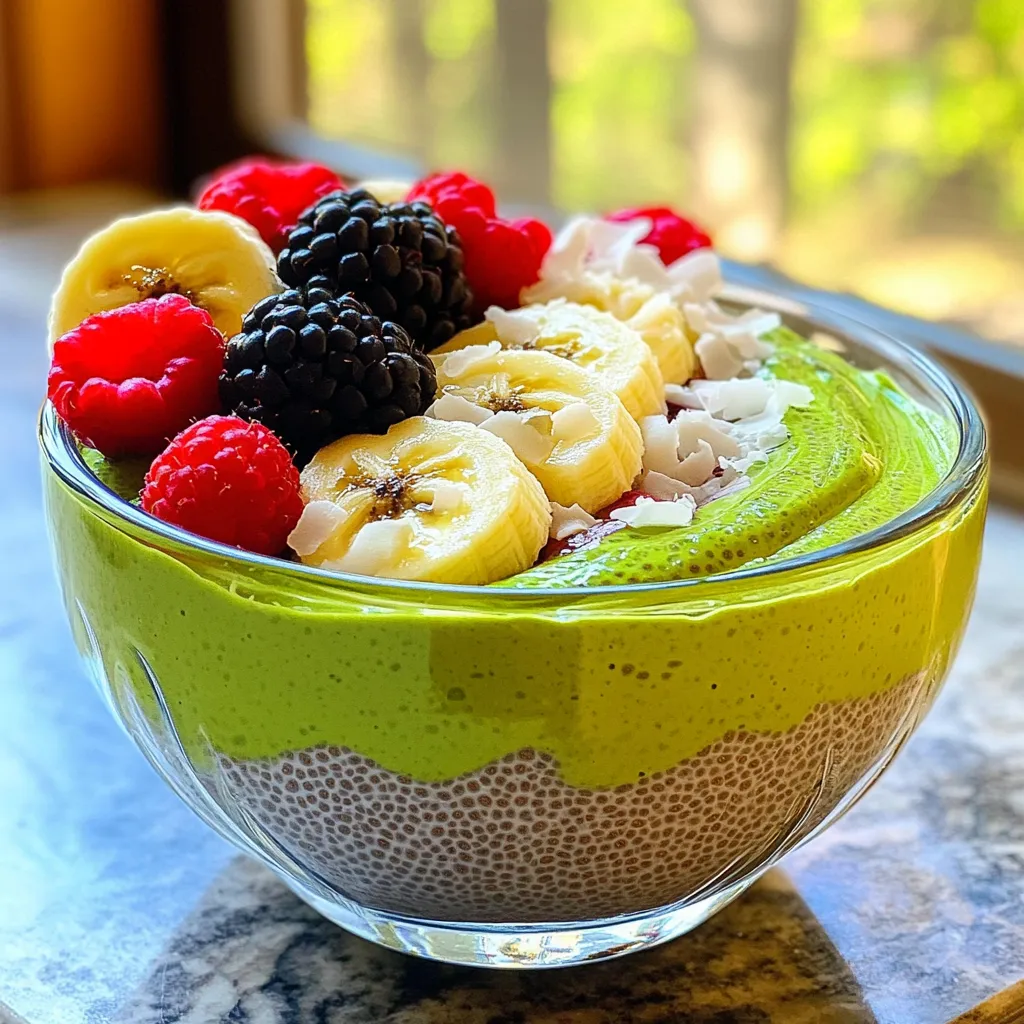 Matcha Vanilla Swirl Chia Pudding Delight Recipe