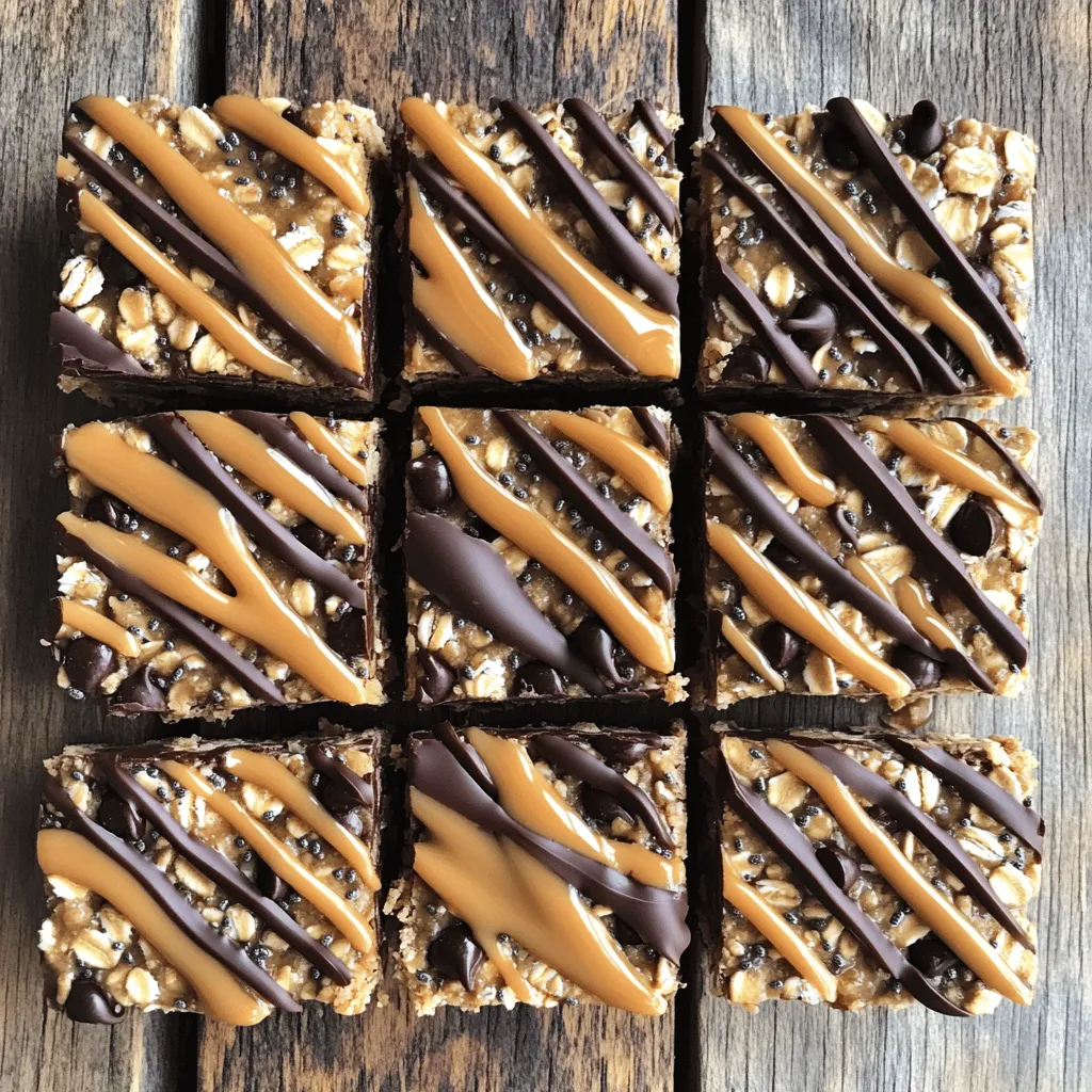 No-Bake Peanut Butter Chocolate Oat Bars Delight