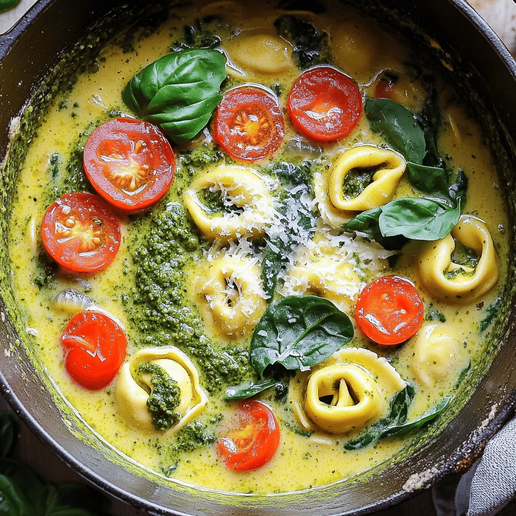 Creamy Pesto Tortellini Soup Easy One-Pot Recipe