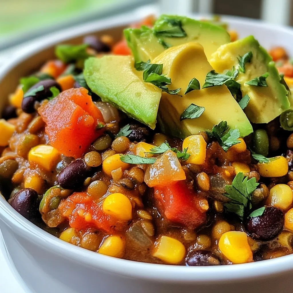 Crockpot Lentil Taco Chili Flavorful and Hearty Dish