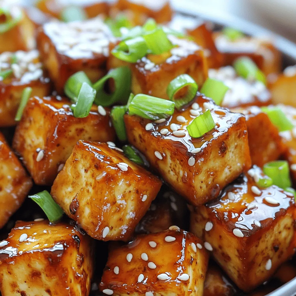 Air Fryer Honey Garlic Tofu Flavorful and Crisp Dish