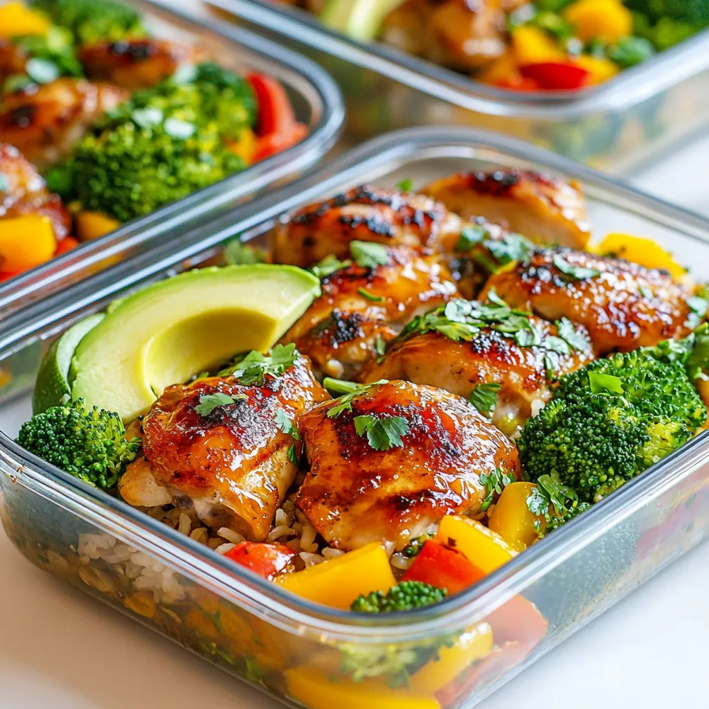 Savory Hot Honey Chicken Meal Prep Bowls Recipe