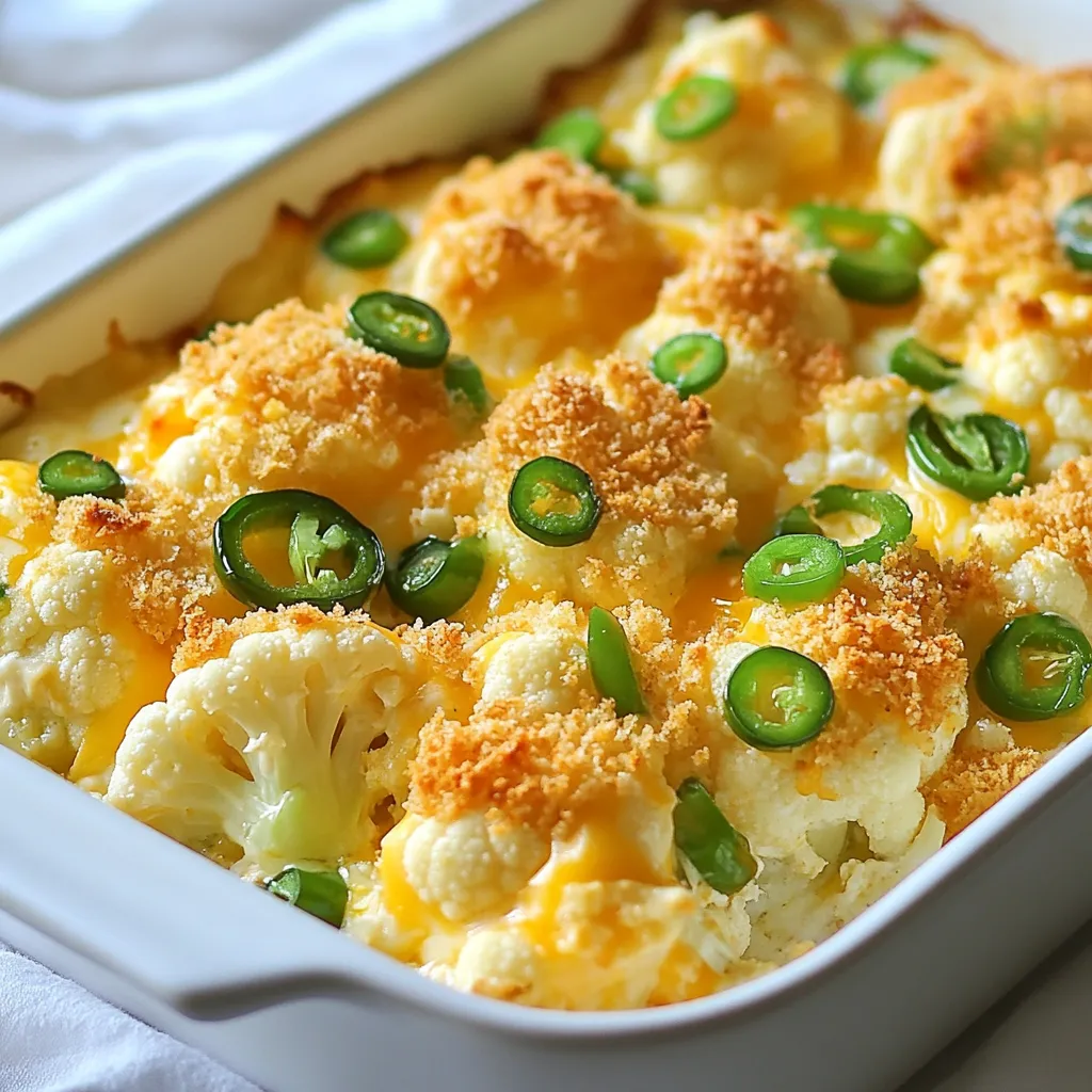 Cauliflower Jalapeño Popper Casserole Flavor Boost