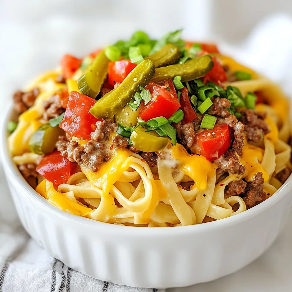 Loaded Cheeseburger Alfredo Creamy and Hearty Dish