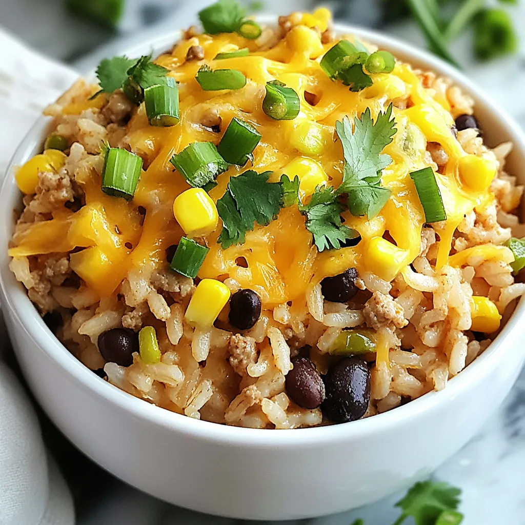 Cheesy Taco Rice Skillet Quick One-Pan Dinner