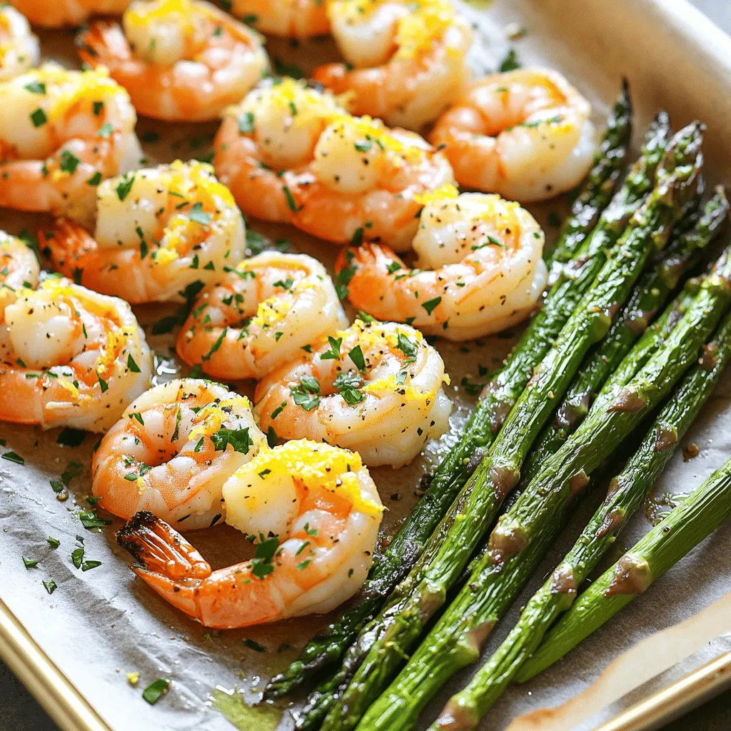 Sheet Pan Lemon Garlic Shrimp Asparagus Delight