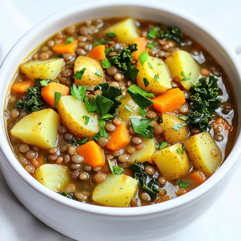 Slow Cooker Lentil Vegetable Stew Full of Flavor