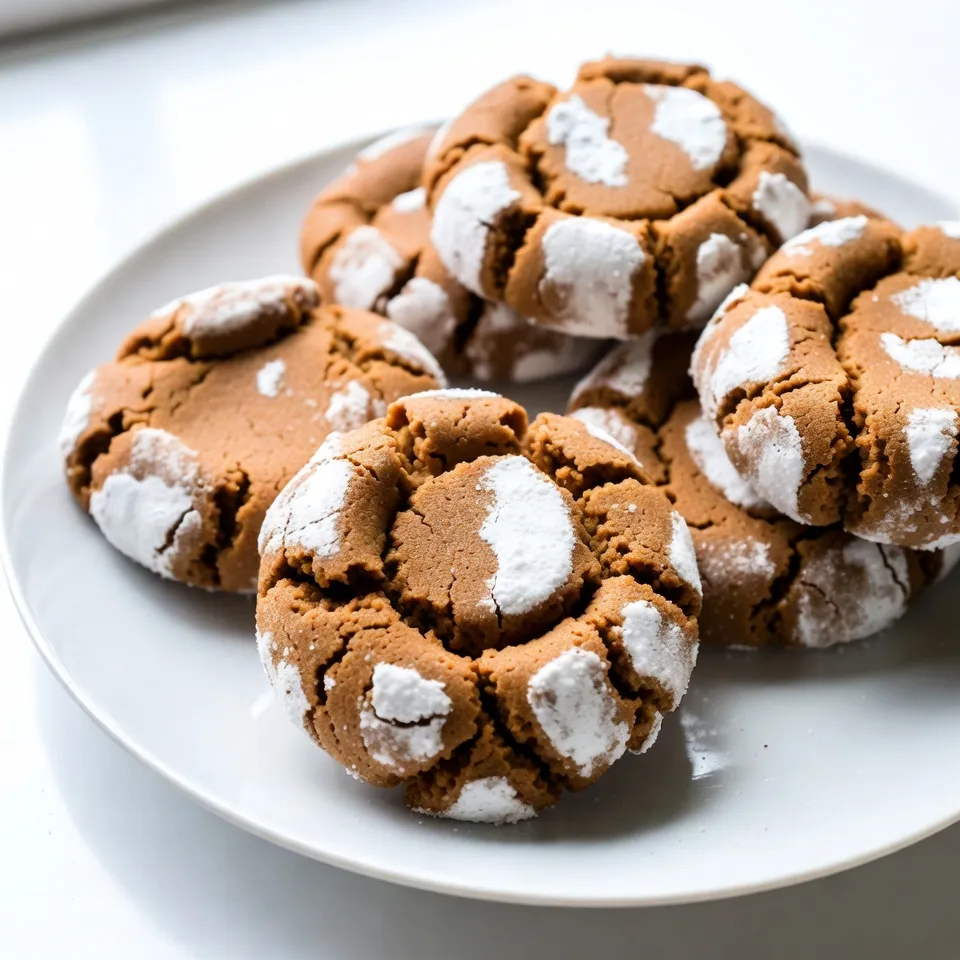 Gingerbread Crinkle Cookies Delicious Holiday Treat