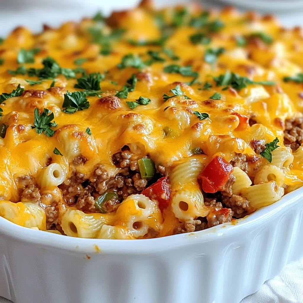 Cheesy Hamburger Casserole Bake Easy and Comforting Dish