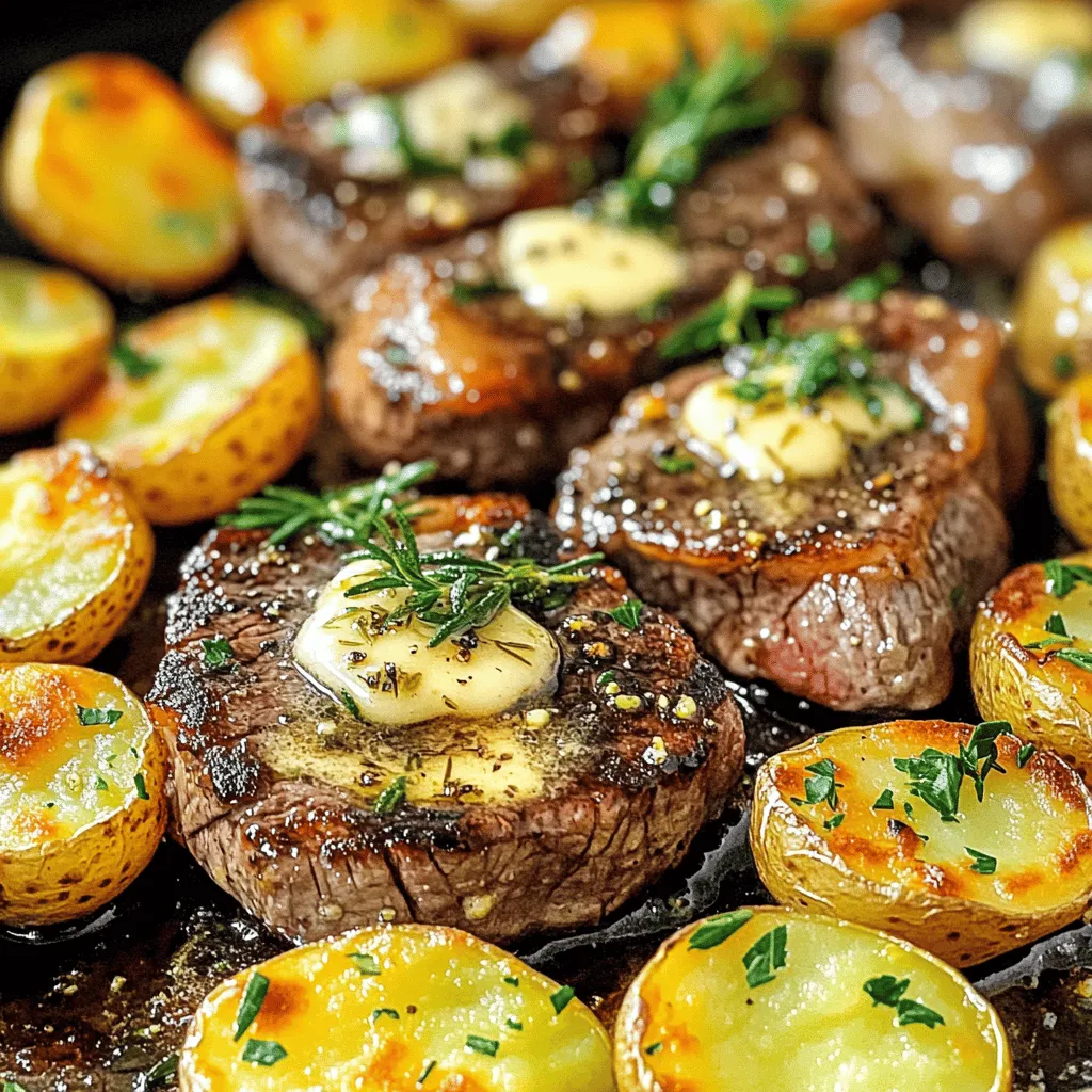 Sheet Pan Garlic Butter Steak Bites &#038; Potatoes Recipe