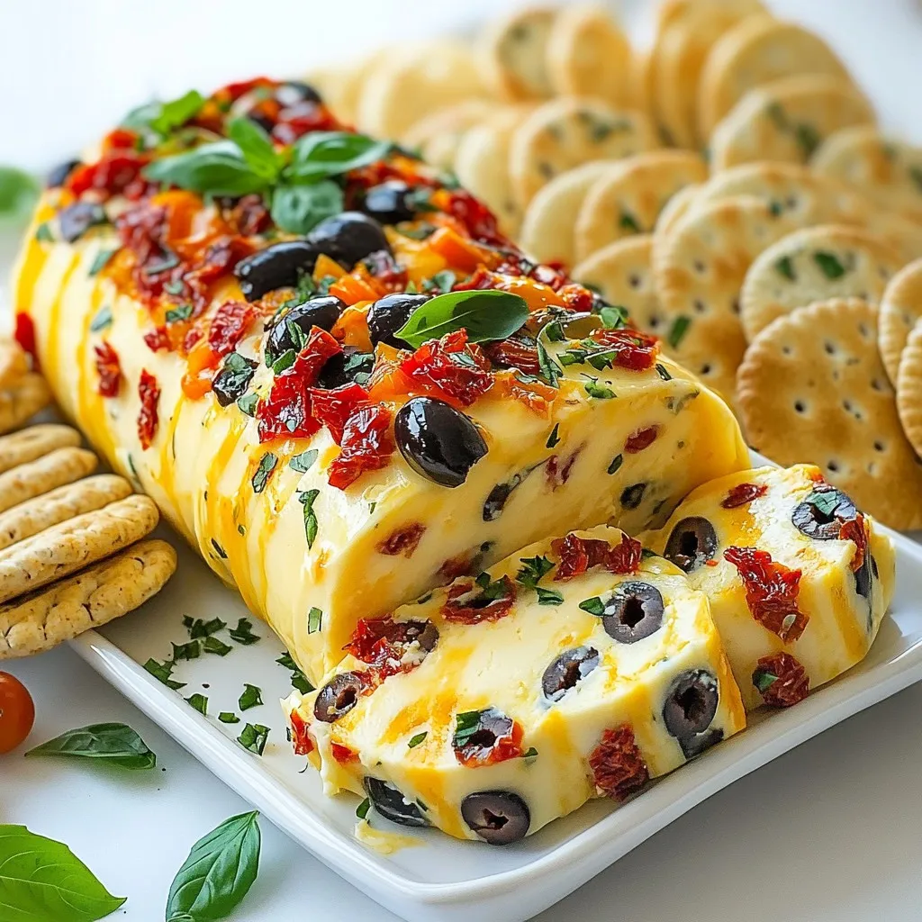 Holiday Antipasto Cheese Log Tasty and Easy Recipe