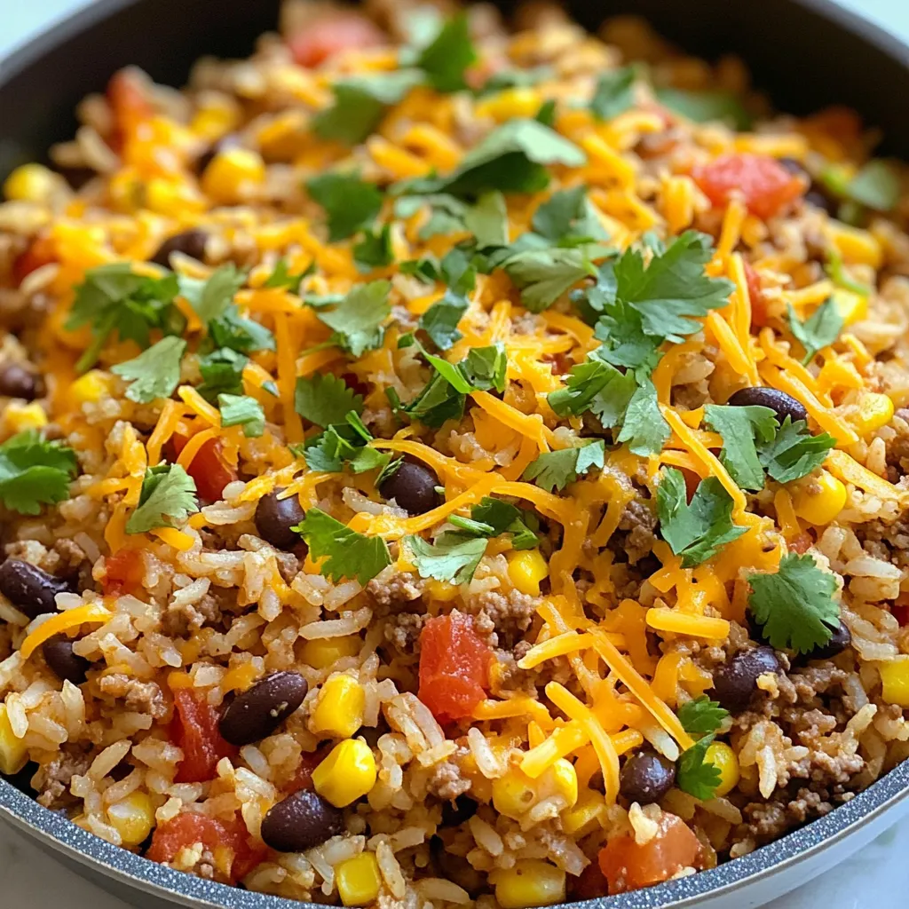 Cheesy Taco Rice Skillet Quick and Flavorful Meal
