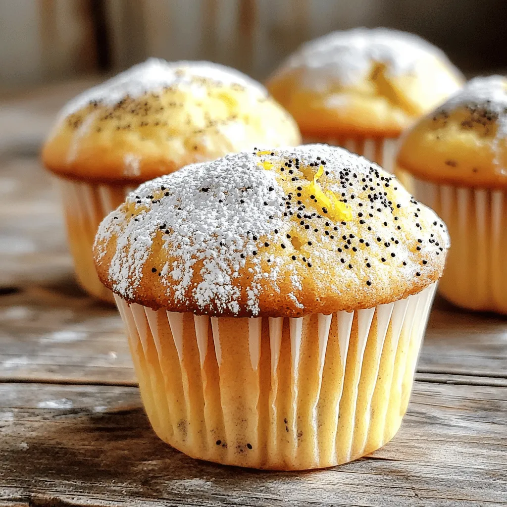 Bakery-Style Lemon Poppy Seed Muffins Delightful Treat