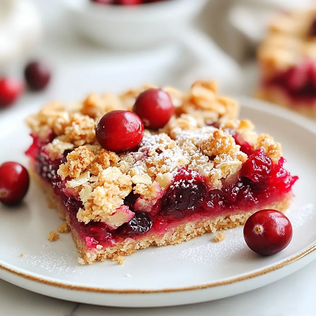 Cranberry Crumble Bars Delicious and Easy Recipe
