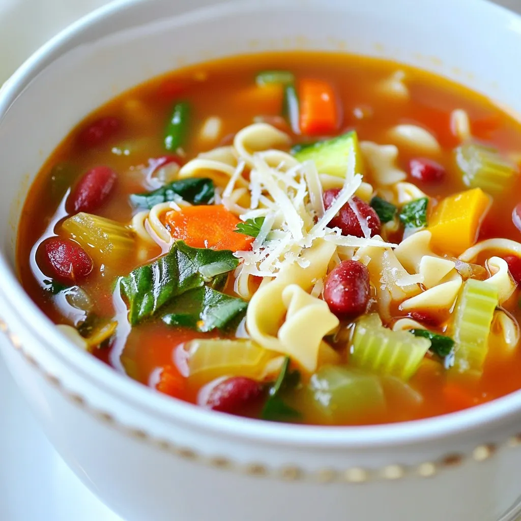 Classic Minestrone with Gluten-Free Noodles Delight