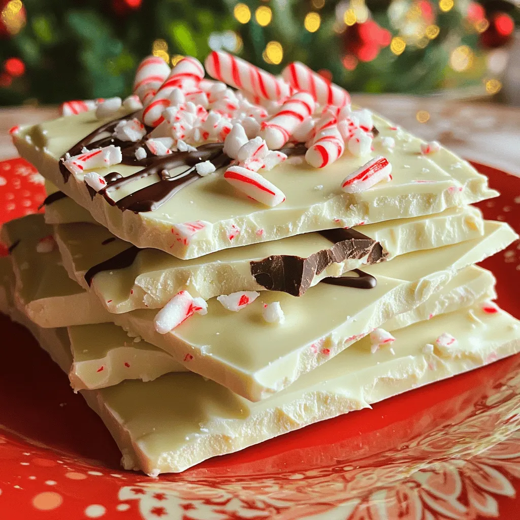 White Chocolate Peppermint Bark Simple Holiday Treat