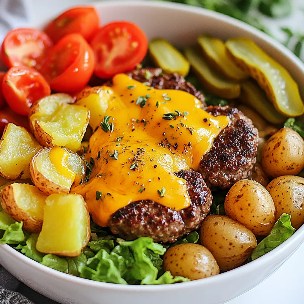 Burger Bowls with Roasted Potatoes Flavorful Meal Idea