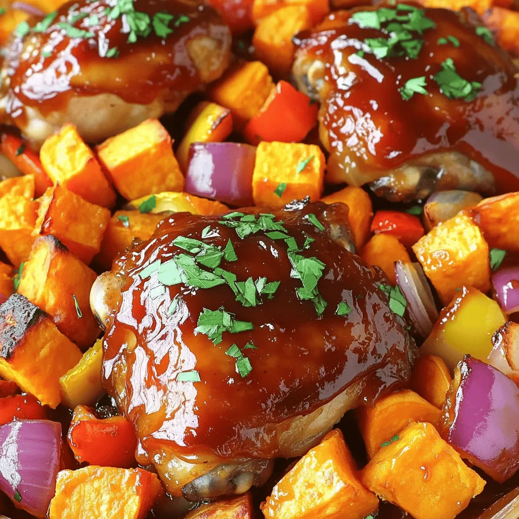 Sheet Pan BBQ Chicken Sweet Potatoes Easy Recipe