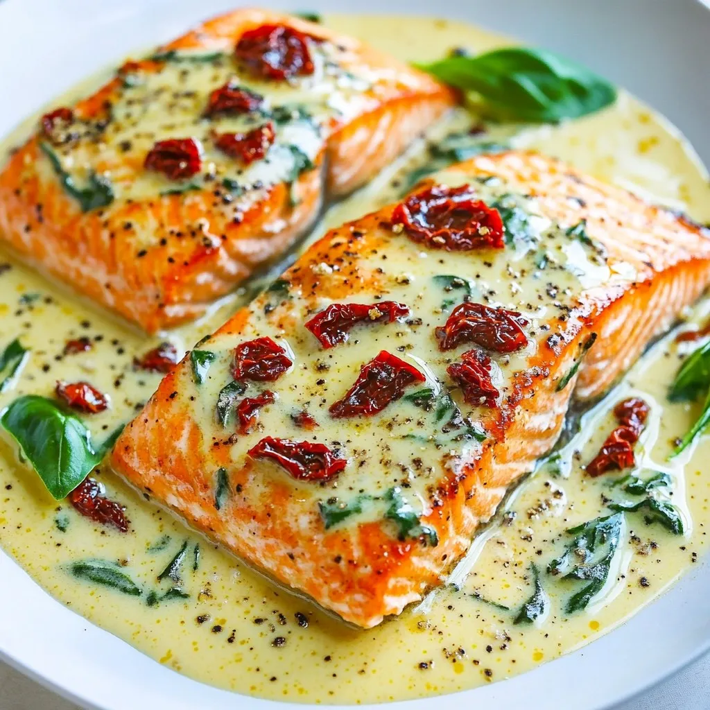 Creamy Tuscan Sun-Dried Tomato Salmon Easy Delight