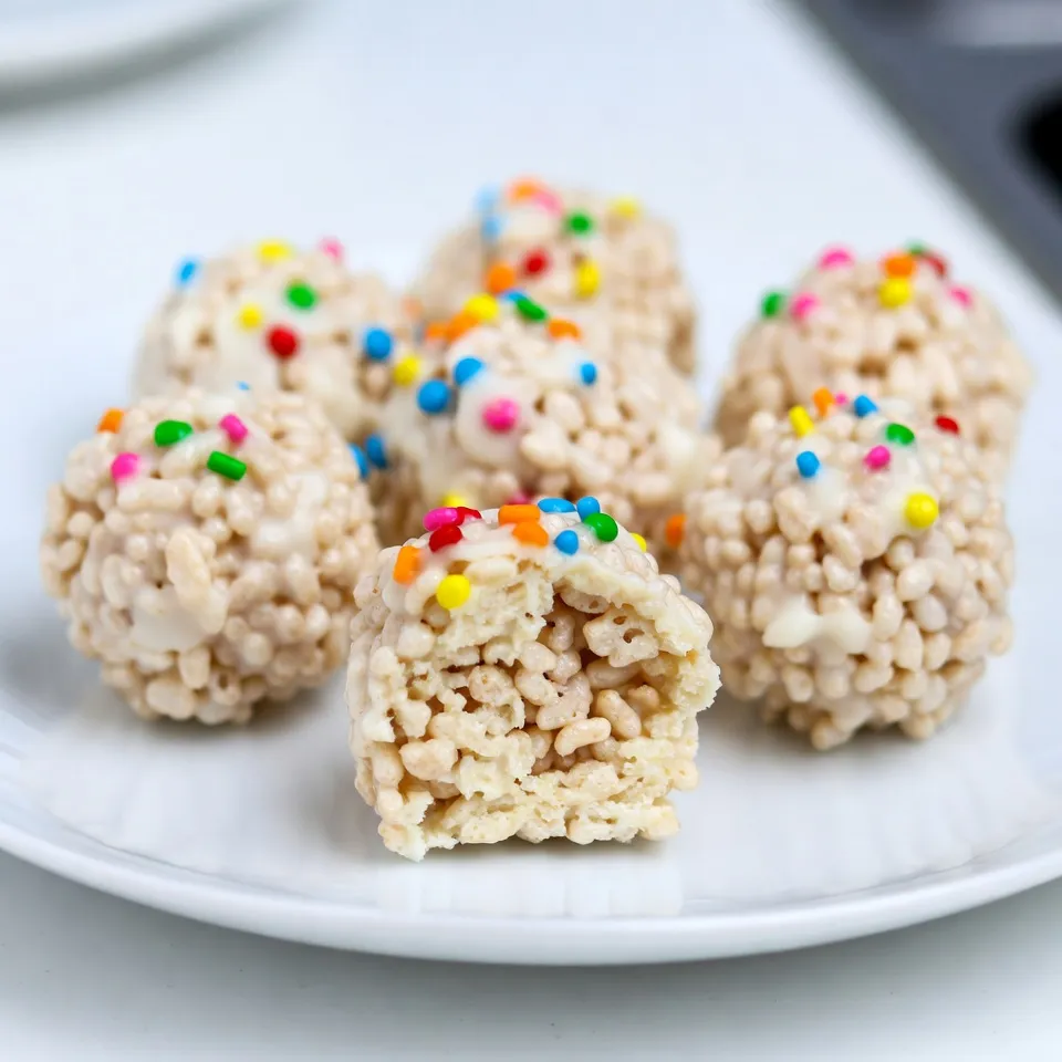 White Chocolate Rice Krispie Balls Simple Dessert Treat