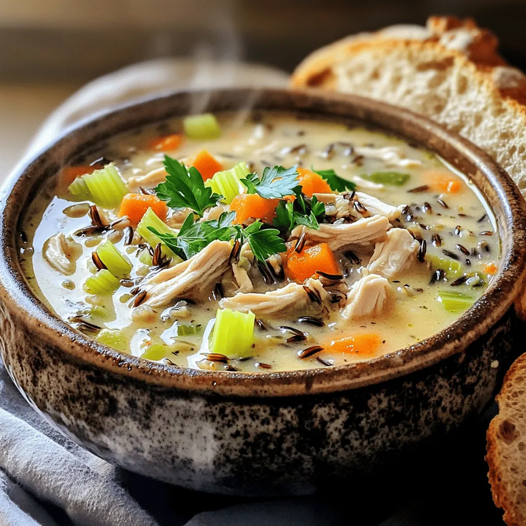 Slow Cooker Chicken Wild Rice Soup Comfort Bowl
