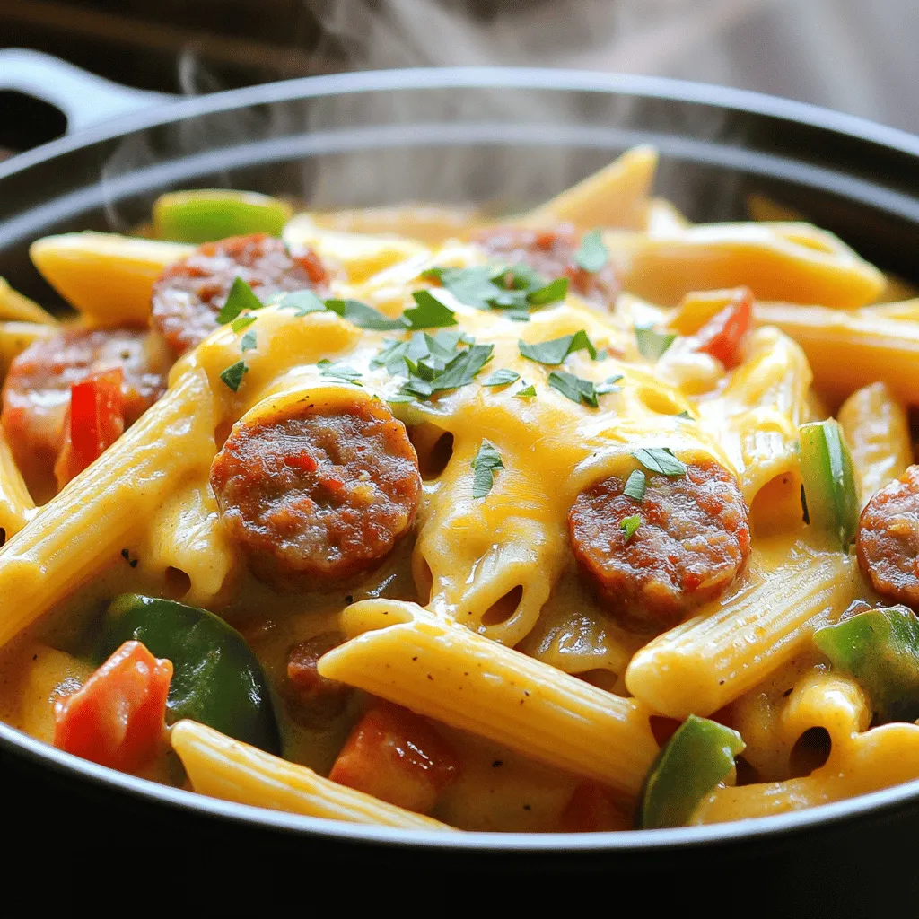 One-Pot Creamy Cajun Sausage Pasta Easy and Quick Meal