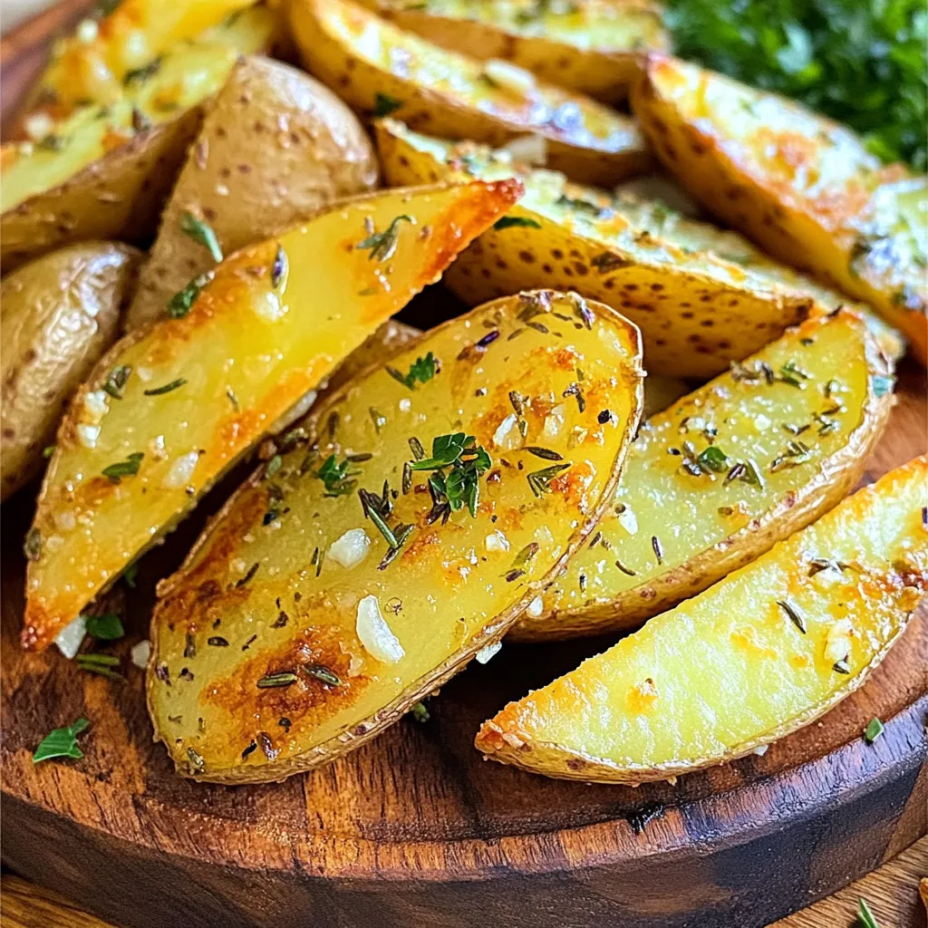 Air Fryer Garlic Herb Potato Wedges Crispy Delight