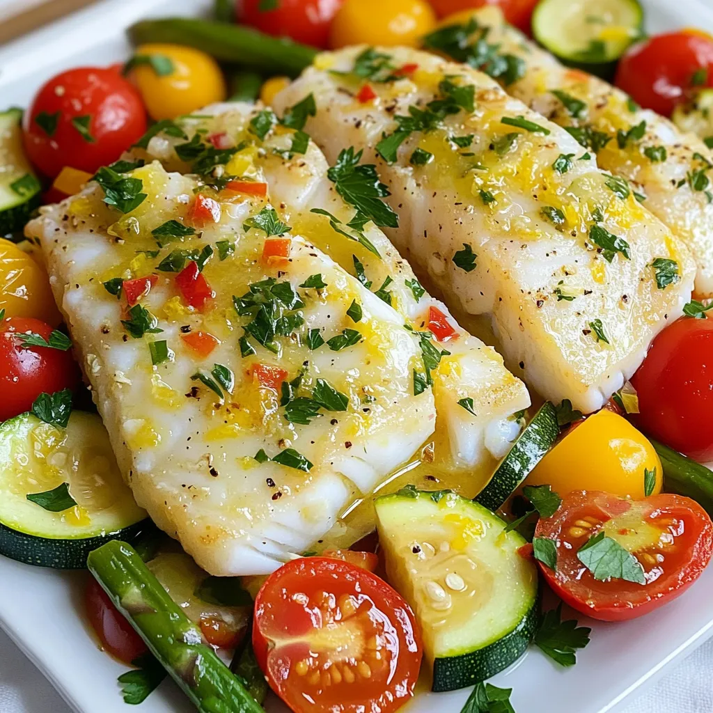 Lemon Garlic Cod and Veggies Sheet Pan Delight