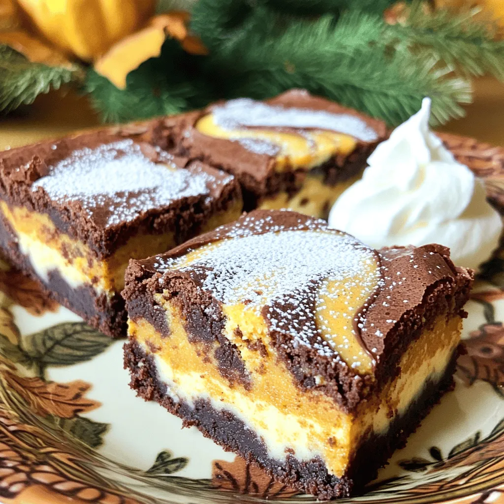 Pumpkin Cheesecake Swirl Brownies Irresistible Delight