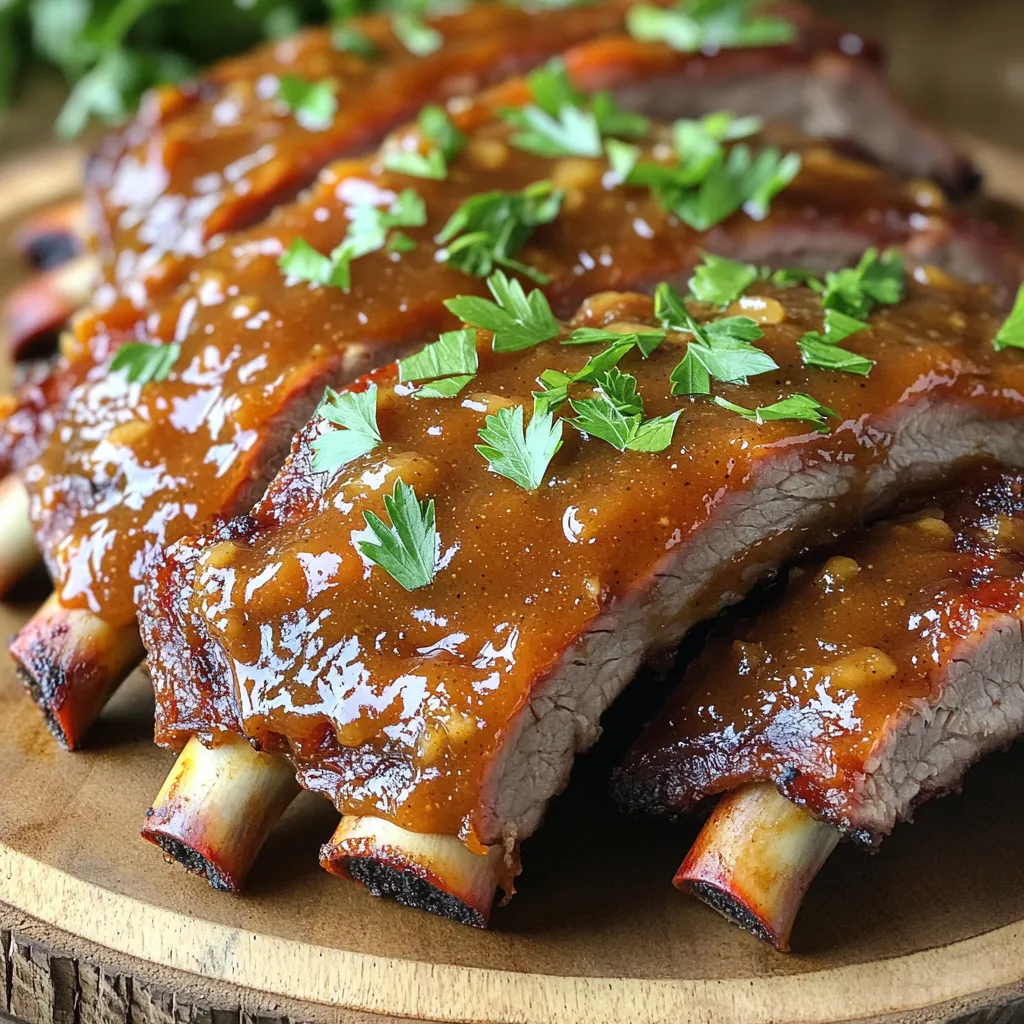 Slow Cooker Apple Butter BBQ Ribs Tasty and Simple Meal