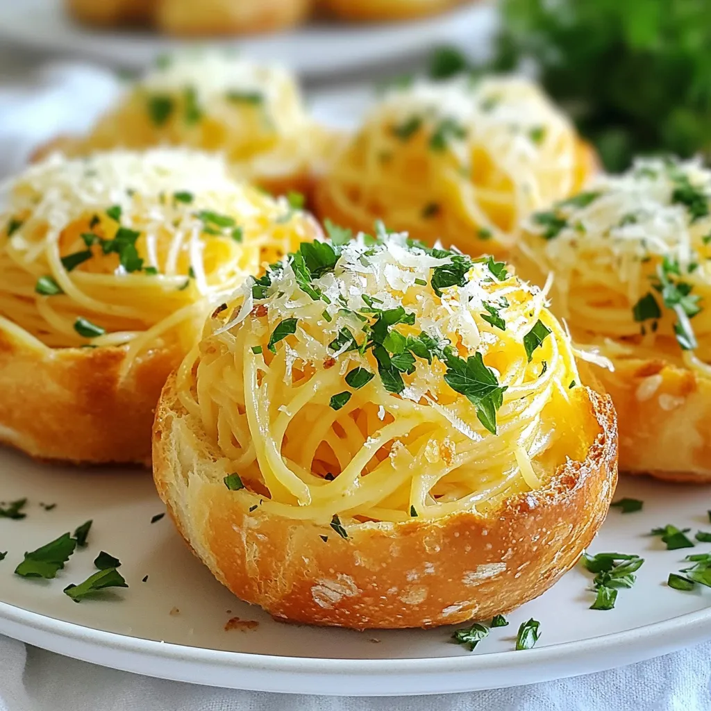 Spaghetti Garlic Bread Bowls Hearty and Tasty Dish