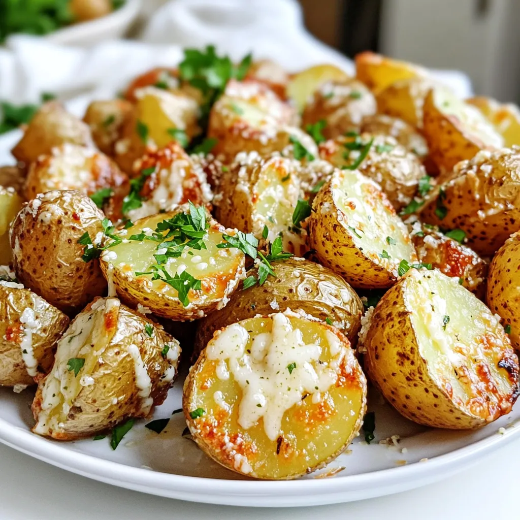 Air Fryer Garlic Parmesan Potatoes Crispy and Tasty