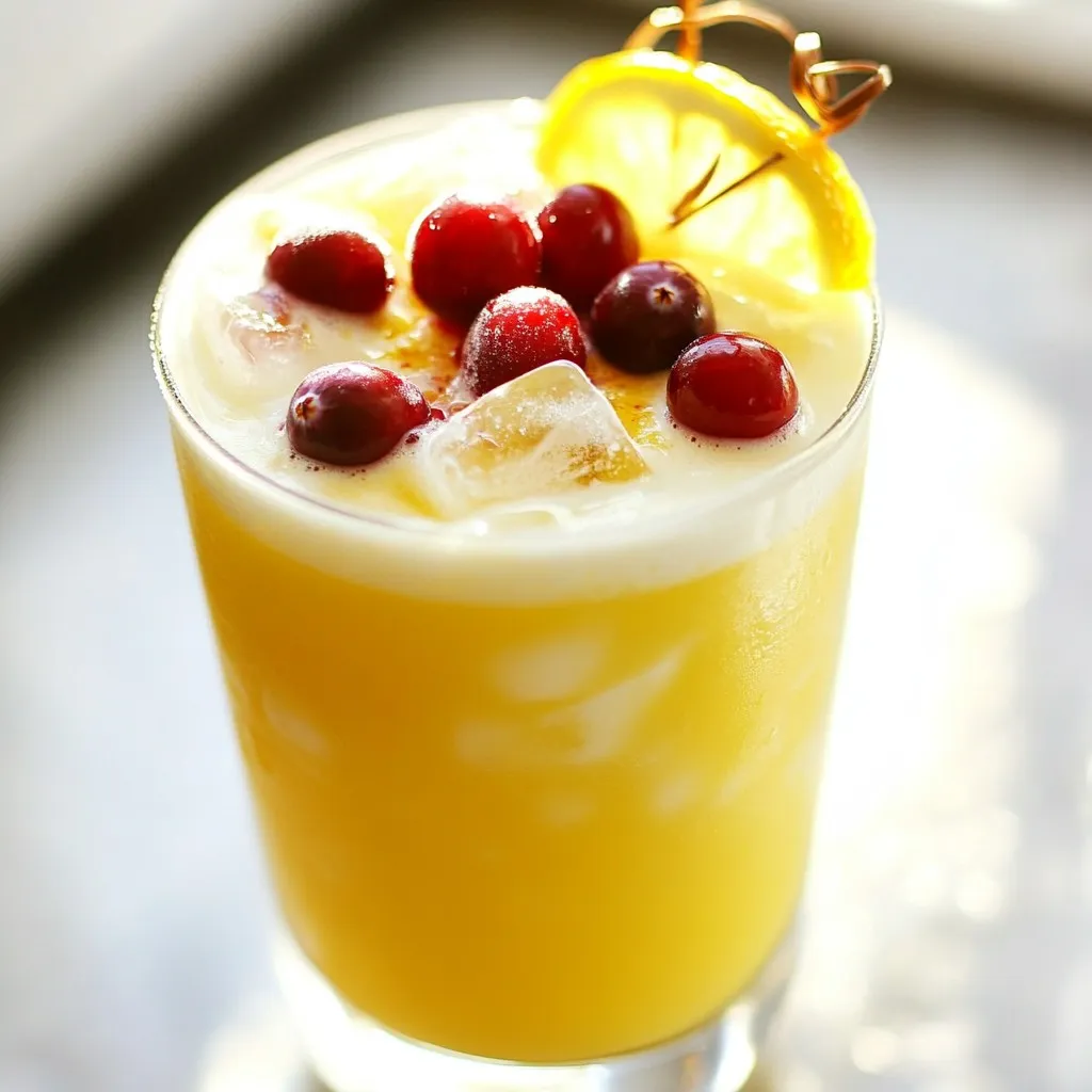 Cranberry Eggnog Sour Delightfully Festive Cocktail