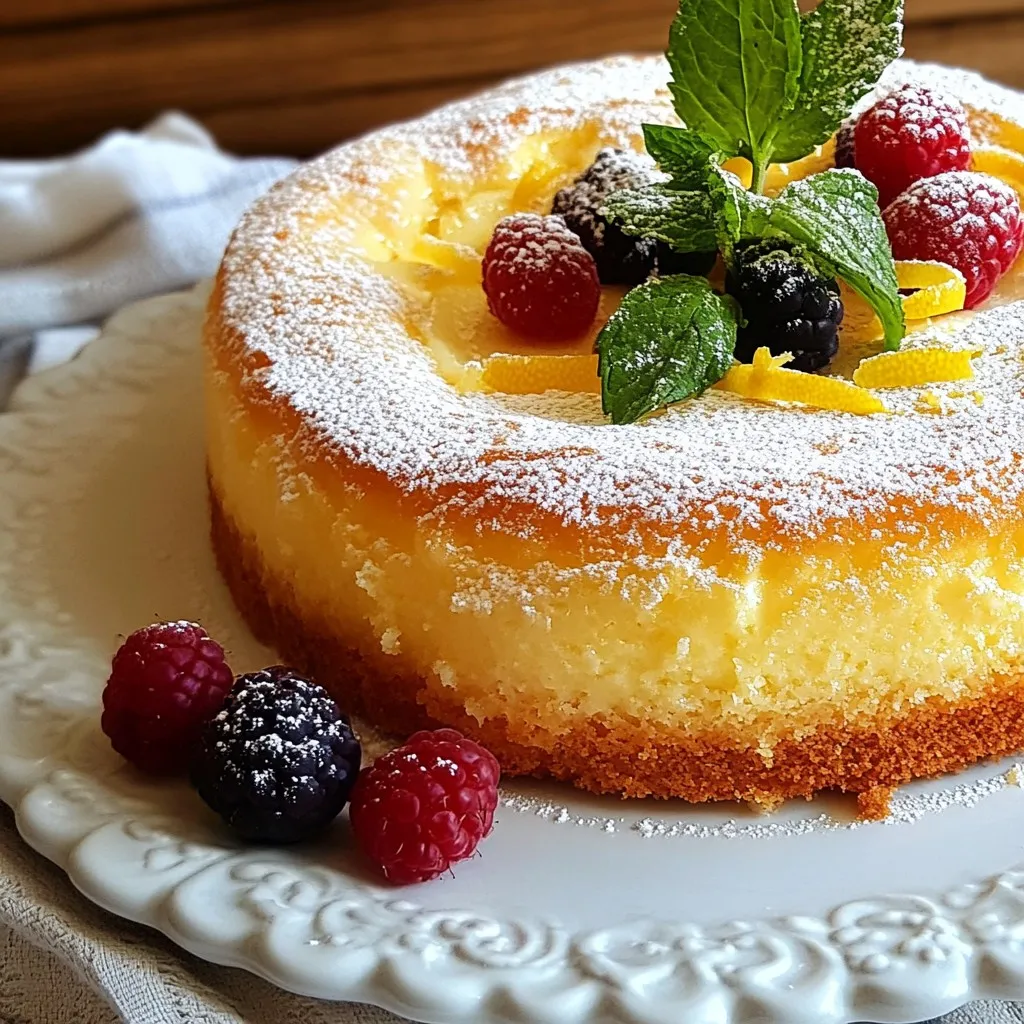 Italian Lemon Custard Cake Delightful and Easy Recipe