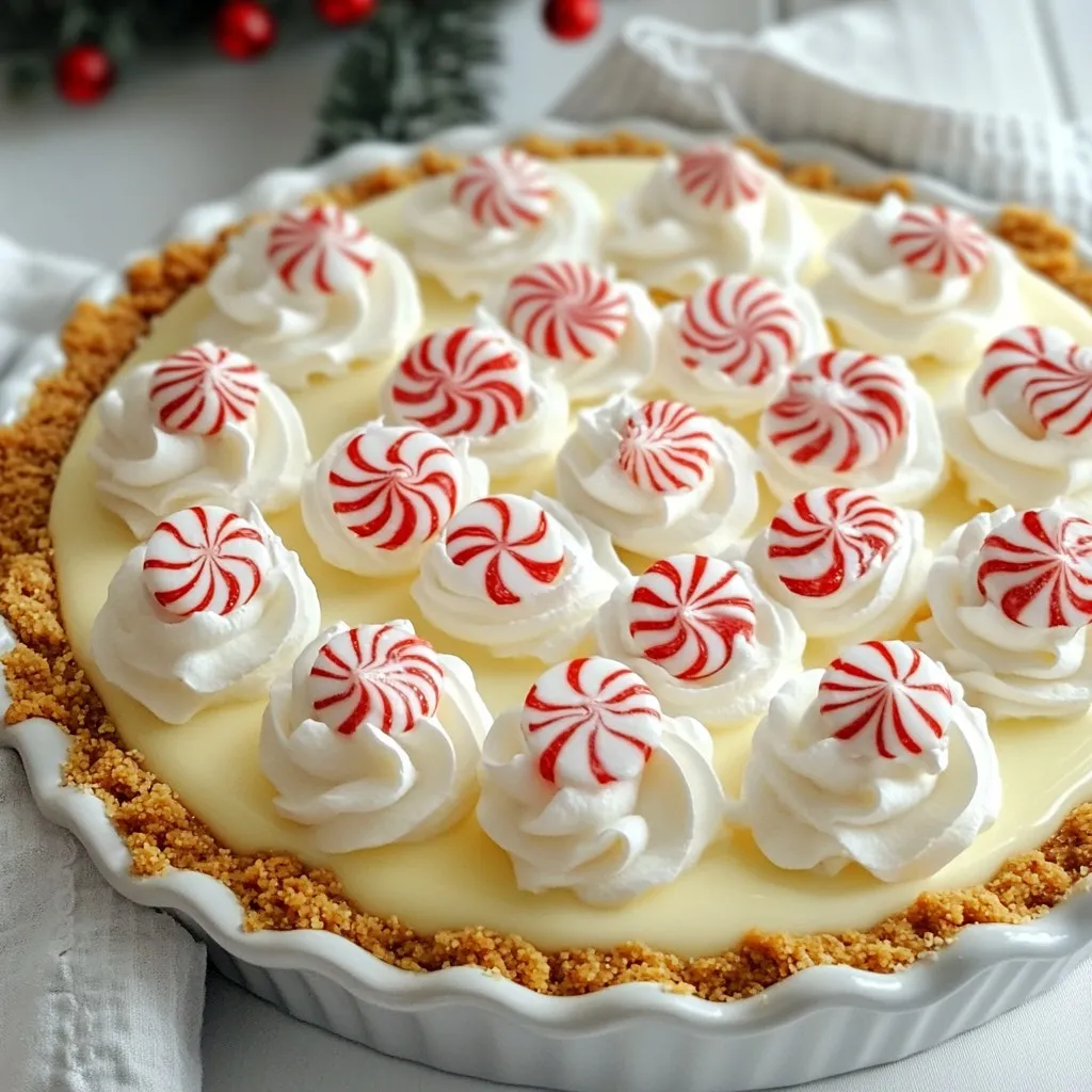 Peppermint Christmas Cream Pie Delicious Holiday Treat