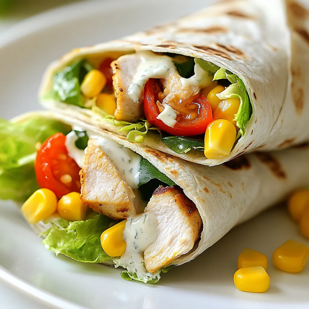 Chicken Bell Pepper Ranch Wraps Tasty and Easy Meal