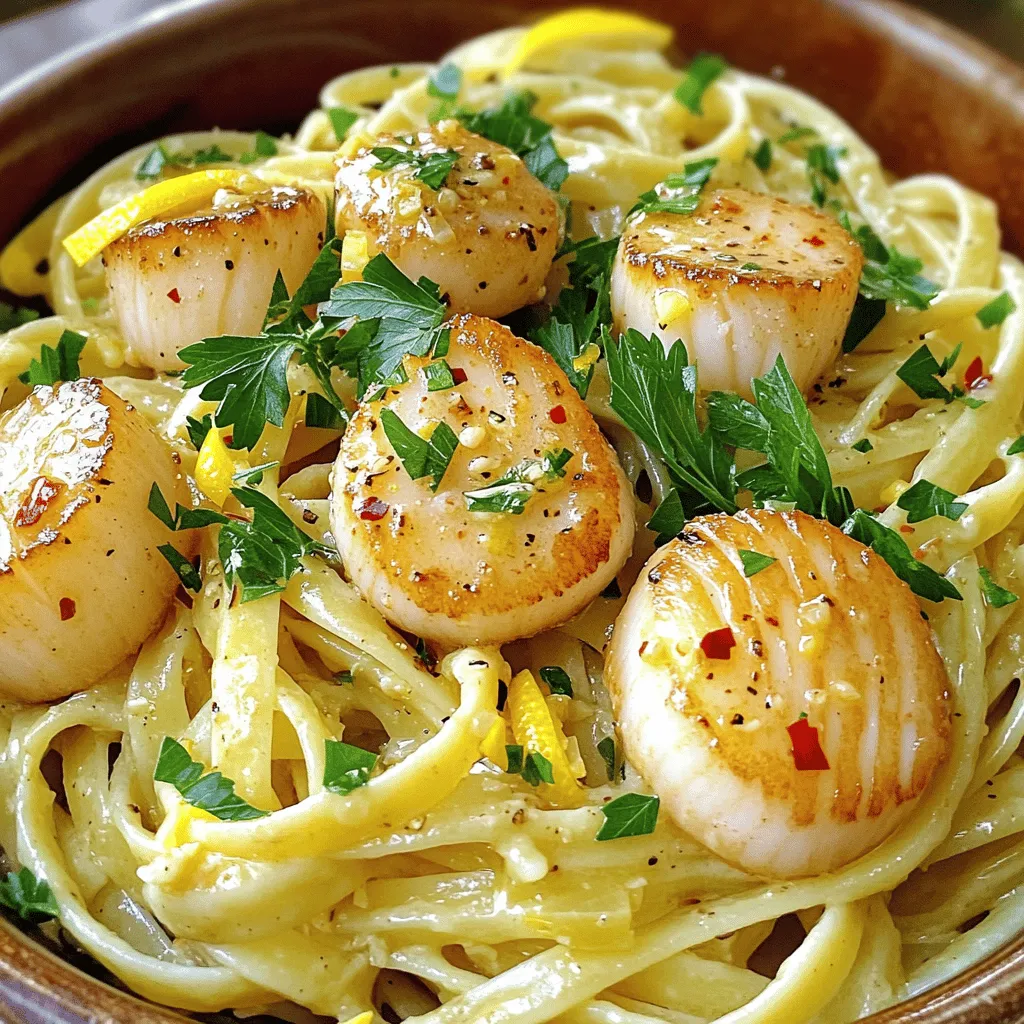 Garlic Butter Scallop Pasta Rich and Flavorful Dish