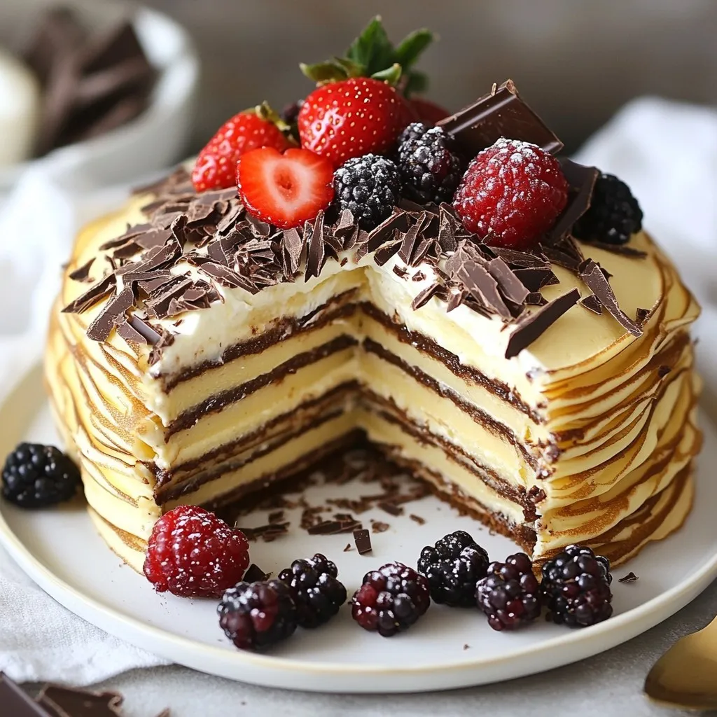 Chocolate Mascarpone Crepe Cake Delightful Dessert