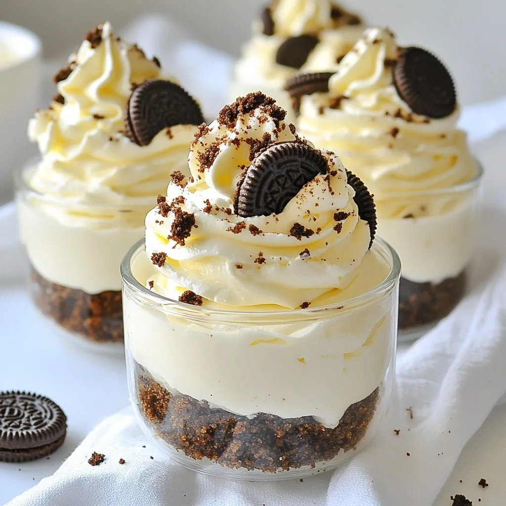 No-Bake Oreo Cheesecake Cups Delightful Dessert Idea