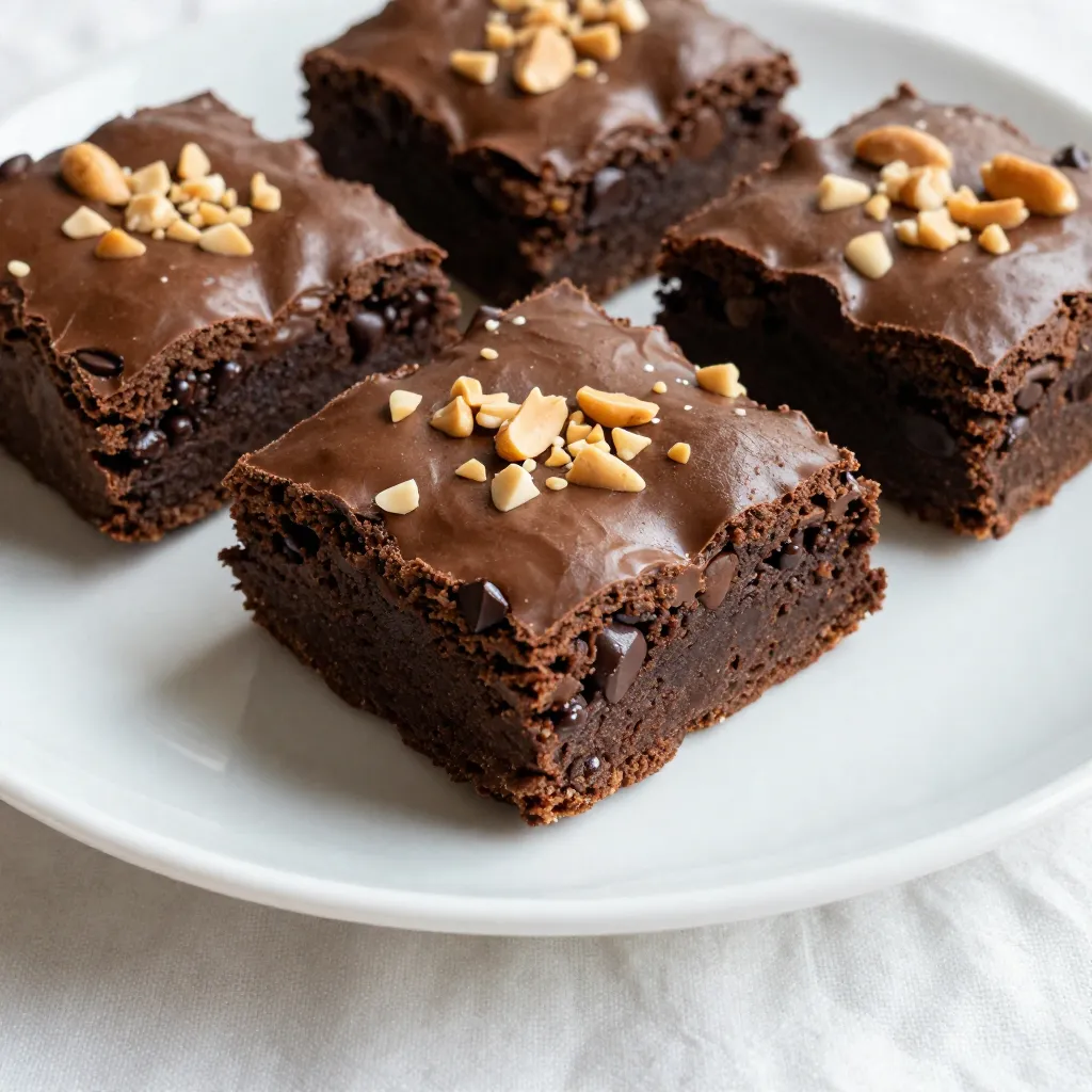 Fudgy Chocolate Peanut Butter Brownies Delicious Dessert