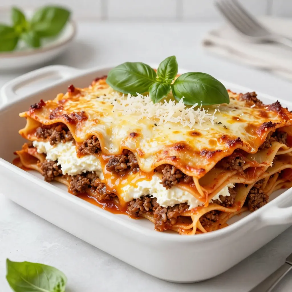 Creamy Ricotta Meat Lasagna Comforting Family Meal