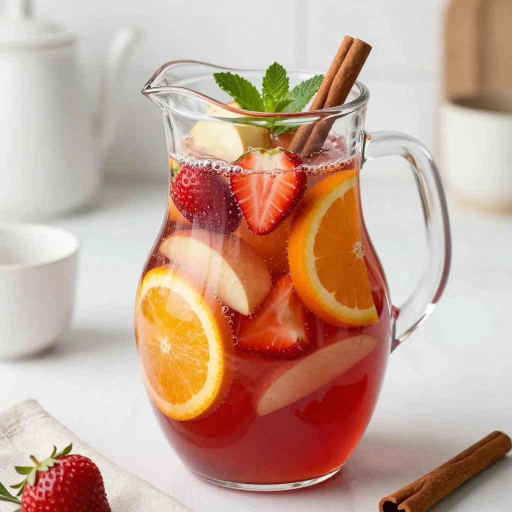 Non Alcoholic Christmas Sangria Festive and Refreshing