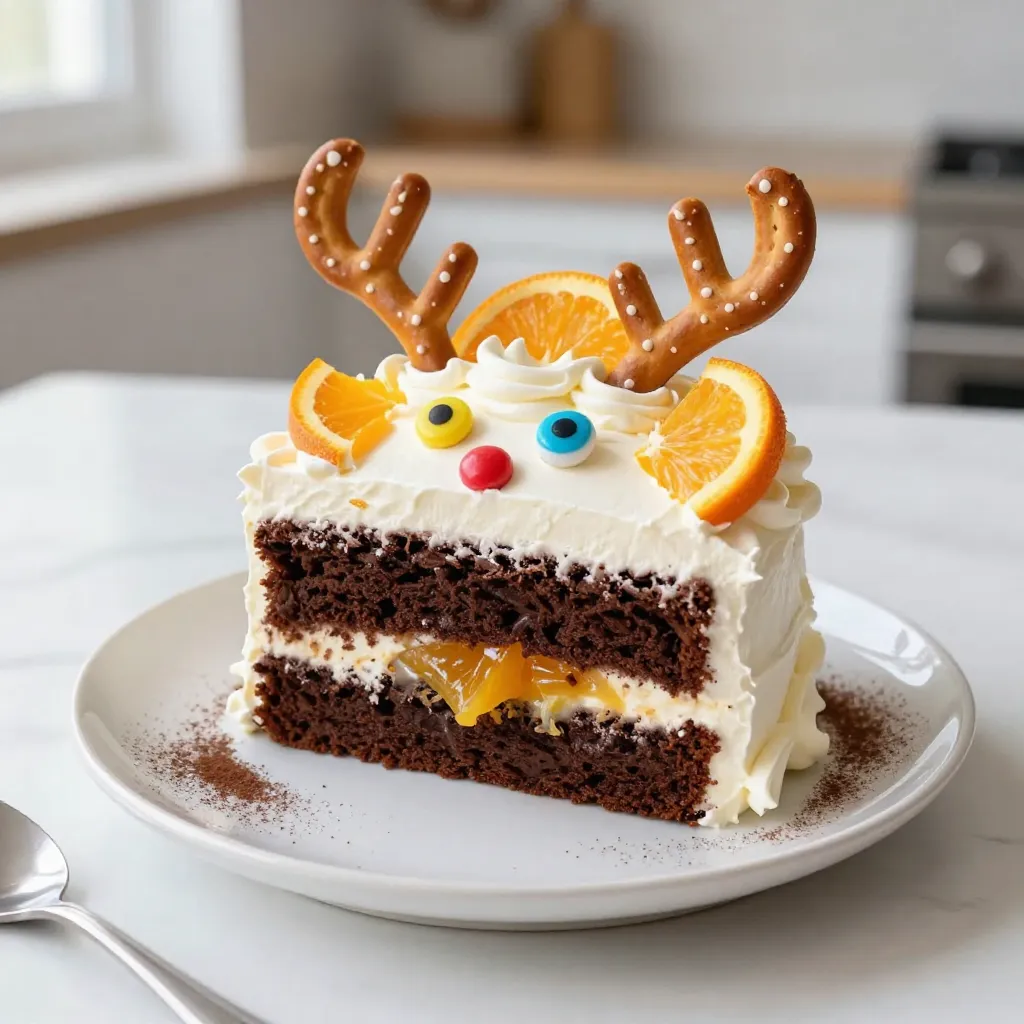 Chocolate Orange Reindeer Cake Festive and Fun Treat