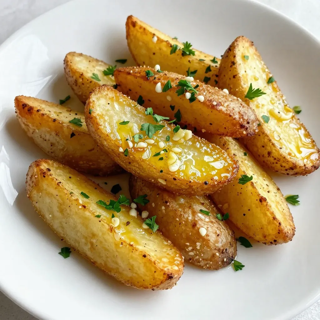 Garlic Parmesan Potato Wedges Crispy and Flavorful Dish